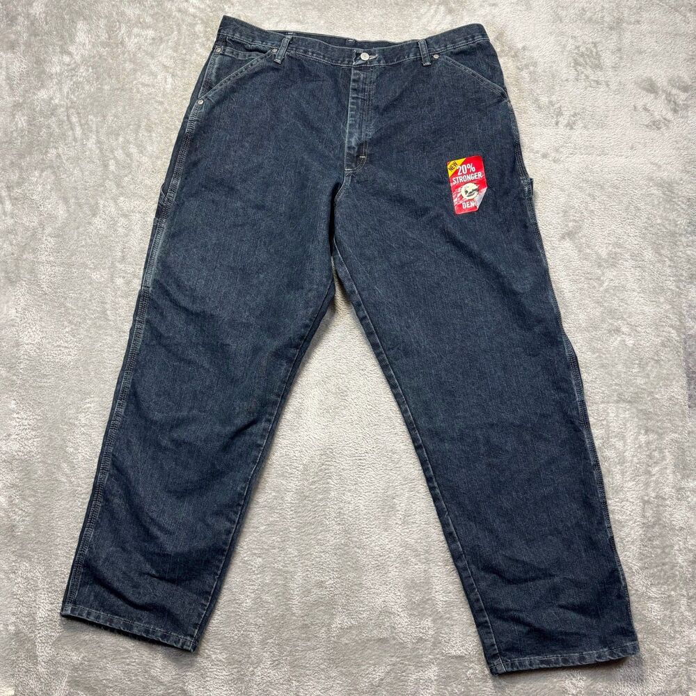 NWT Wrangler Jeans Men's 40x30 Dark Blue Denim Carpenter Utility Workwear